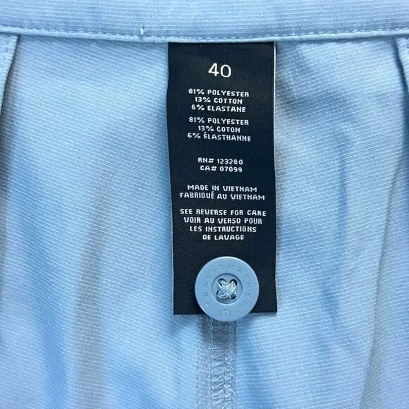 Travis Mathew Golf Chino Stretch Shorts Blue - Sz. 40 Men's Excellent Condition - Picture 6 of 10